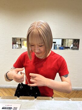 ファブ 千葉店(FaB) ぱつっとボブ×ベージュカラー