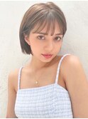 ショートボブブリーチなしイノアカラー白髪染めレイヤー学割銀座