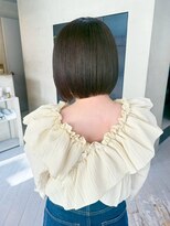 ヘアー アイス ルーチェ(HAIR ICI LUCE)&nbsp;40代50代◎大人美人丸みボブ×ショコラグレージュ