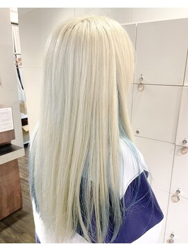 リトル 京都四条店(little) ハイトーンブロンド×インナーブルー