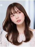 大人かわいいロングレイヤー×透明感カラー