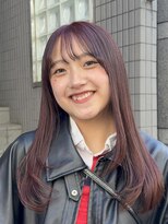 フェイス 石川町 (FACE)&nbsp;レイヤー/ブリーチなしダブルカラー/ワインレッド