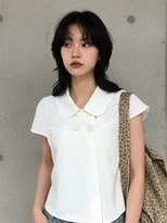 エイチ ウルフカット 大阪梅田(811)&nbsp;レイヤーボブヘアカラーバレイヤージュ50代くるみちゃんヘア