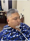 ミドルフェードオールバックスタイル