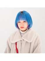 ココ 横浜(coco) ★アイスブルー×インナーパープルボブ