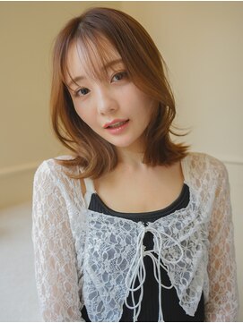 リエラ 池袋西口(Riela) 韓国風外ハネミディ×シースルーバング[池袋]