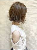 【morio】札幌ボブ　暗髪ベージュゆるふわボブ