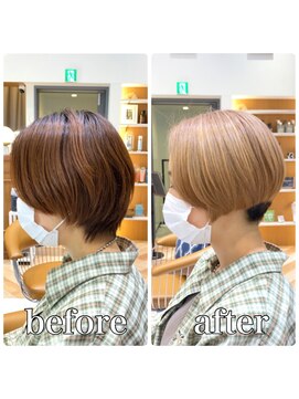 ロンド レグリーズ 立川(Lond leglise) 【山方　直也】ハイトーン×刈り上げショート×丸みショート