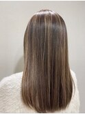 20代30代40代大人可愛いハイライトブラウンベージュアッシュ