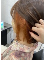 アジールヘア 所沢プロペ通り店(agir hair) インナーオレンジ