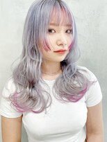 アルバム 渋谷パルコ(ALBUM) ★ウルフレイヤーアクセントピンク_ふんわりカール_58927☆