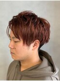 イメチェンブリーチカラー束感ショートツーブロック【新大阪】