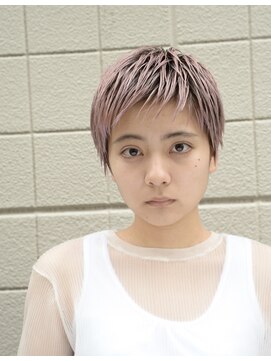 ルックスグッドヘアワークス(Looks Good HAIR WORKS) パンクでピンク。