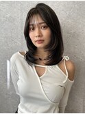 三軒茶屋_レディース_セミロング_コテ巻き_レイヤー_韓国巻き