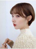 丸みショートカット、前髪あり