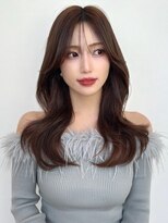 アフロートリノ(AFLOAT Leino) 大人可愛い韓国ヘア 2waybang シースルー顔周りレイヤーカット