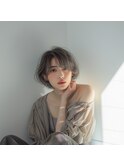 【ボブスタイル/ショートボブ】無造作ウェーブ