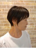大人ショートカット/くびれショート/40代/50代