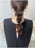 つるピタなあみおろしヘアアレンジ