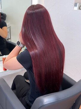 ジュイル シブヤ(JEWIL SHIBUYA) 韓国風巻き/ワインレッド/ラベンダーミルクティー