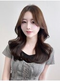 くびれヘア顔周りレイヤーミディアム_F20323