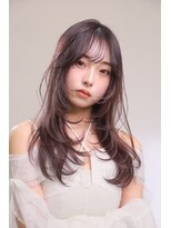 キング 高槻(K!ng)&nbsp;ハイライトカラーミルクティーベージュレイヤーカット