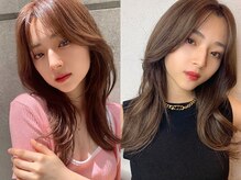 【　ご新規様人気NO.1　褒められ艶髪に　】 カット＋ケアカラー＋超音波３stepトリートメント　￥9900