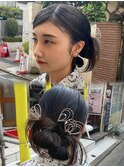 #ヘアセット#浴衣セット#シニヨンヘア#カチモリ