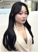 韓国レイヤーカット/ダークグレージュ/韓国巻き