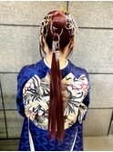 エクステアレンジ　成人式セット　リング　振袖着付け
