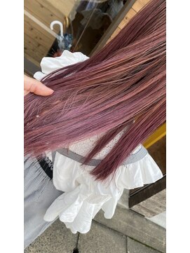 ルーナヘアー(LUNA hair) ダブルカラーブリーチリタッチピンク10代20代30代カットカラー