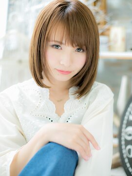 モッズヘア 越谷(mod's hair) 透明感斜めバング切りっぱなし艶感ストレートh4越谷20代30代40代