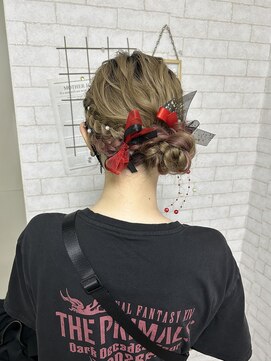 ベルデイズ 横浜西口店(BELDAYS) 編み込みサイドシニヨン