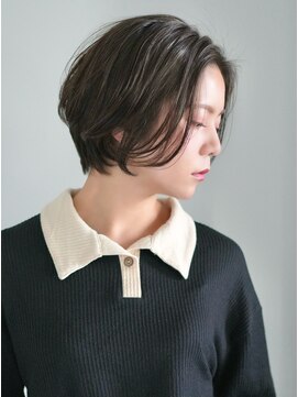 前下がりショート・ボブ/絶壁解消/前髪あり/40代/30代/内巻き