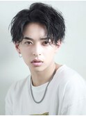 無造作センターパート
