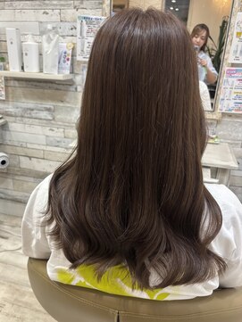 フゥカ 売市店(fuka) 【 透明感春カラー】オリーブベージュ × 艶カラー 八戸