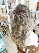 ロカット サロン(Roquat Salon)&nbsp;リボンハーフアップアレンジ　【ヘアアレンジ　立川/立川南口】