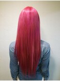 ビビットピンク姫カットスタイル　　（太田エリア）