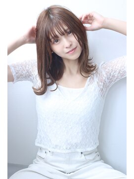 フォルテ 横浜店(FORTE) モテ髪ヘアカタログ、外ハネボブ、ペールベージュ、髪質改善