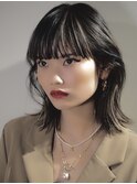 〈横山〉ストレータカラー×ブラントボブウルフレイヤー