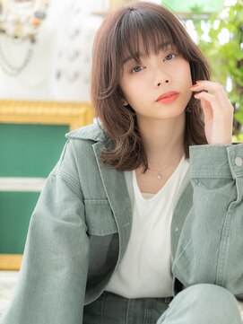 カバーヘアアンドスパ ブリス 浦和(COVER HAIR&SPA bliss) 大人かわいいシースルー前髪3Dレイヤーミディb浦和20代30代40代