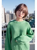 ショートボブ シークレットハイライト
