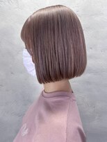 アルバム 銀座(ALBUM GINZA)&nbsp;ピンクベージュ_グレージュカラーボブウルフ_ba417121