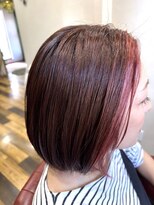 ヘアーハピネス ハート(hair happiness heArt)&nbsp;20代30代大人かわいいインナカラーピンクイヤリングカラー