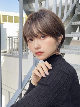 アイドットプラス 表参道(i.+omotesando) 前髪小顔ニュアンスカラー大人ショートボブヘア20代30代40代