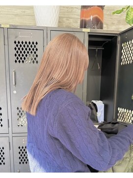 ヲタク(wotaku.) ミルクティーピンクピンクベージュ暖色ハイトーン切りっぱなし