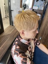 ラル(Lull)&nbsp;【メンズカット×ハイトーンブロンド】ケアブリーチ/個室美容室