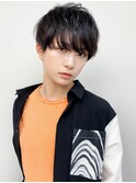 ワイルドアップバング　スキンフェード　アイロンパーマ