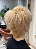ミルクティーアッシュハイトーン透明感グレージュ極細ハイライト