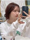 ウェーブミディアムメルティカラー×ブリーチなしボブ韓国北千住